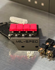 Ford Ranger PX 2-3 MIDI Fuse Kit components including fuse holders and connectors placed on a metallic surface.