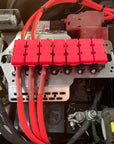 N80 Hilux (2015-Current ) Battery Fuse Bracket Kit with seven MIDI fuse holders mounted in engine bay.