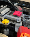 Next-Gen (RA 2022-Current) Ranger Basic Setup Kit (BSK) components in engine bay for enhanced power management.