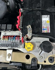 70 Series Landcruiser Battery Side Accessories Kit 2007-2023 installed components including fuses and connections.