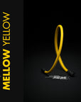 Mellow Yellow Braided Cable Sleeve showcasing a vibrant yellow cable in a sleek design, made in Germany.