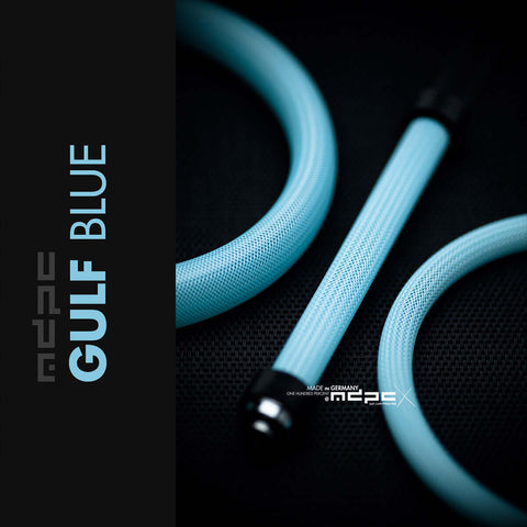 Gulf Blue Braided Cable Sleeve