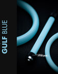 Gulf Blue Braided Cable Sleeve showcasing vibrant colors and unique design, highlighting MDPC-X quality and craftsmanship.