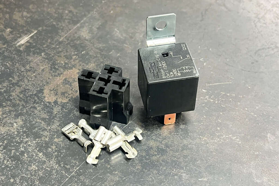 High Power Mini Relay, 50A, 12V, SPST, With Bracket