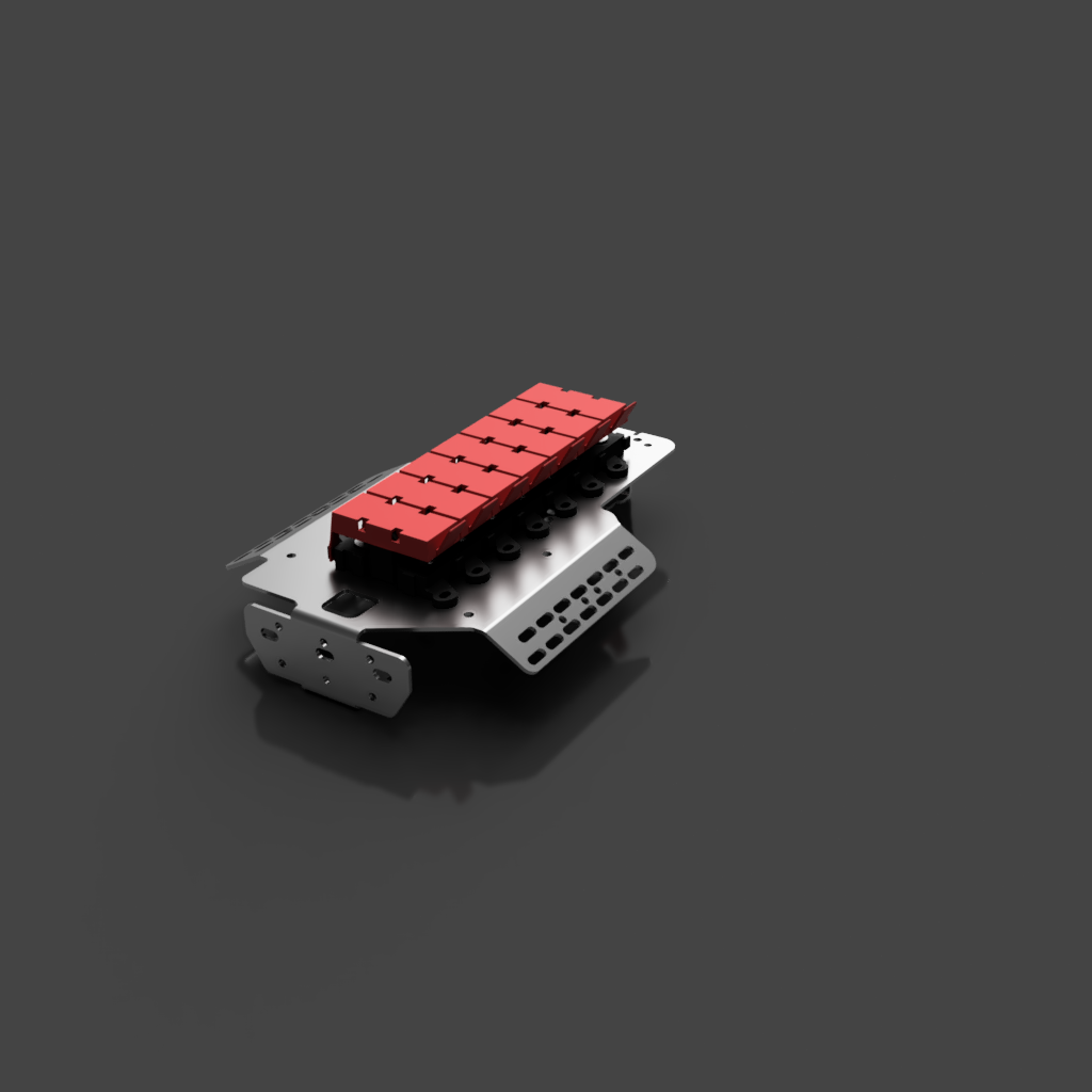 N80 Hilux (2015-Current ) Battery Fuse Bracket Kit featuring red MIDI fuse holders.
