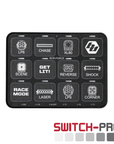 Switch-Pros X Baja Designs Legend Kit with 50 horizontal switch legends for SP8100, SP9100 & RCR-Force systems.