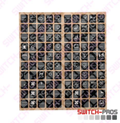 Vertical Switch Legends for Switch-Pros System