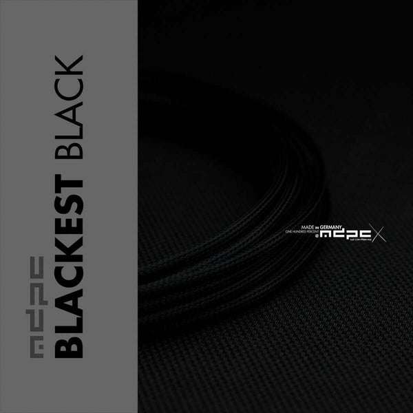 Blackest Black Braided Cable Sleeve