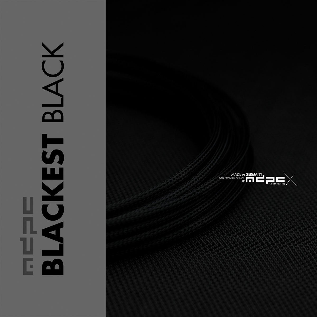 Product packaging for 'Blackest Black' by mope with brand logo on a dark background