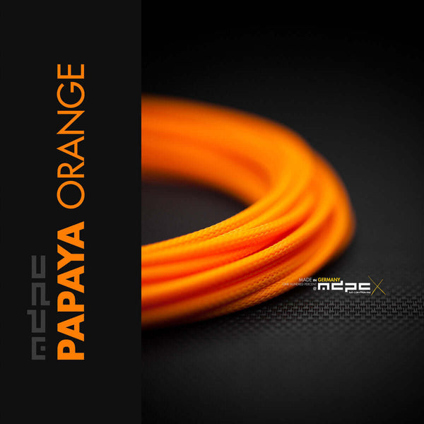 Papaya Orange Braided Cable Sleeve