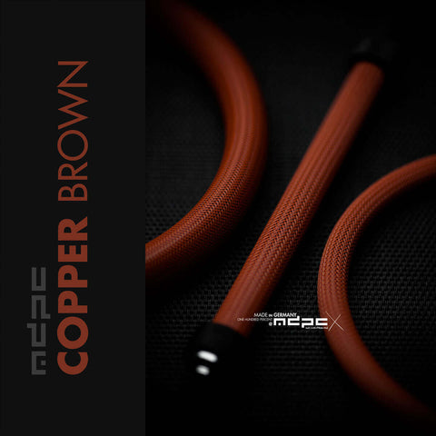 Copper Brown Braided Cable Sleeve