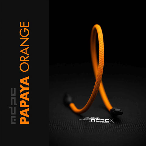 Papaya Orange Braided Cable Sleeve