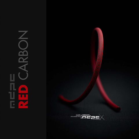 Red Carbon Braided Cable Sleeve