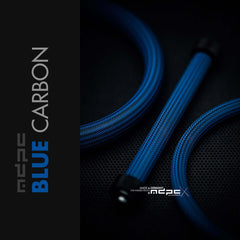 Blue Carbon Braided Cable Sleeve