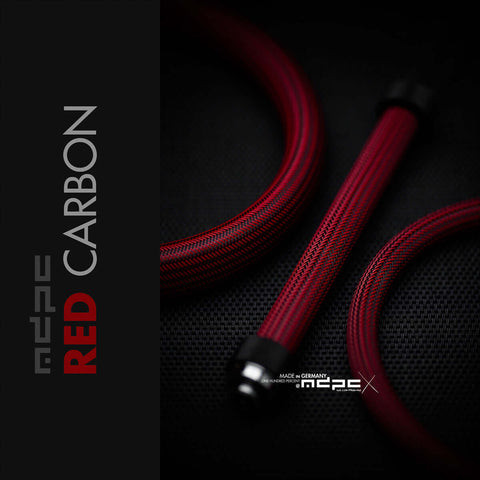 Red Carbon Braided Cable Sleeve