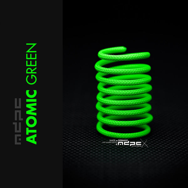 Atomic Green Braided Cable Sleeve