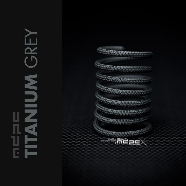 Titanium Grey Braided Cable Sleeve