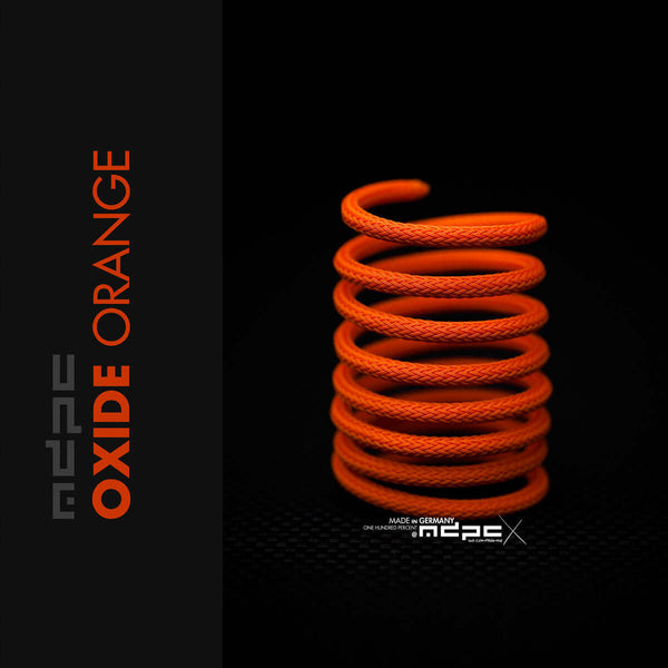 Oxide Orange Braided Cable Sleeve