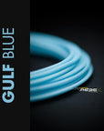 Gulf Blue Braided Cable Sleeve showcasing premium MDPC-X sleeving made in Germany with vibrant colors.