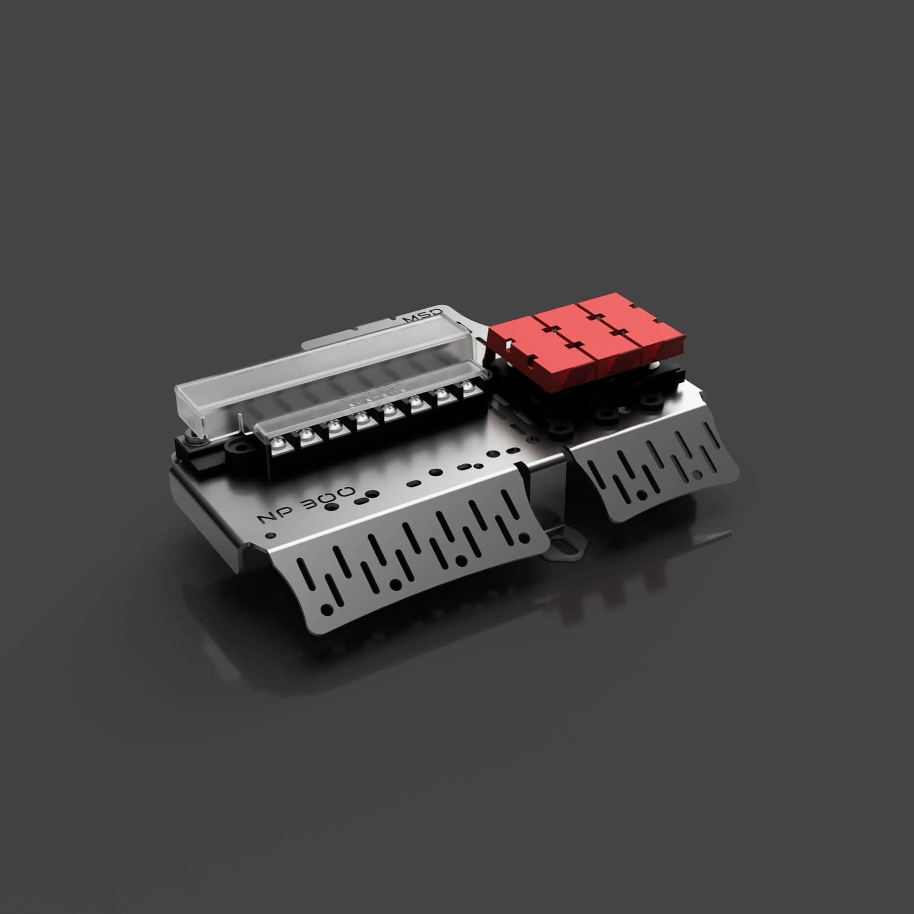 Navara NP300 Battery Fuse Bracket (2015-Current) - Stainless steel design for efficient engine bay organization.