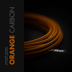 Orange Carbon Braided Cable Sleeve