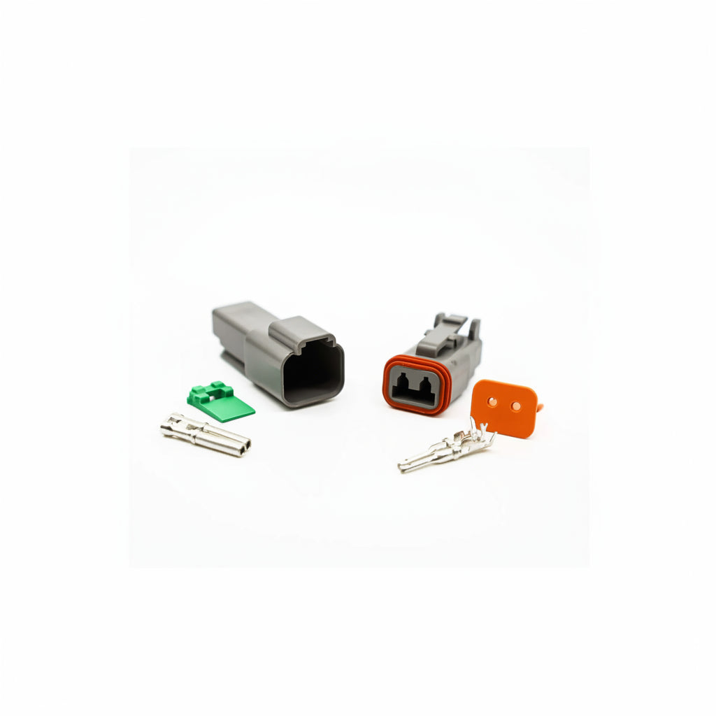 Electrical connectors on a white background