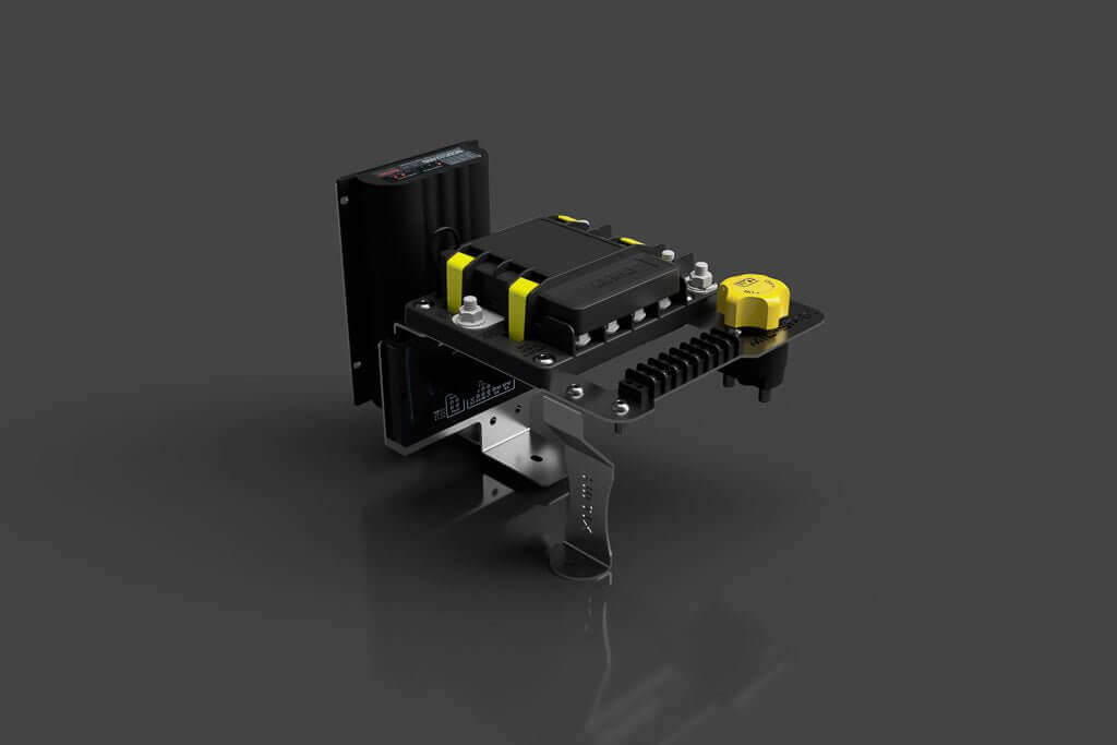 N80 hilux dcdc mounting bracket with midi fuse unit